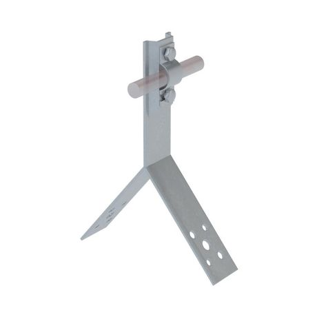 Коньковый держатель болтовой для прутка 5-10мм. Высота 80мм. Нержавеющая сталь - KDB-H80-D5-10 INOX304 КМ-Профиль MA0090