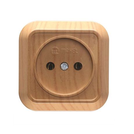 накладная дуб розетка б/з (квадрат) - 45302 Makel