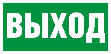 Пиктограмма (Наклейка) ПЭУ 010 Выход (135х260) для SIRAH IP65 | 2502002670 Световые Технологии