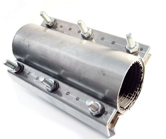 Хомут двухсоставной D108-118мм, L250мм из нержавеющей стали - REM108-118L250BRN42 Мир хомутов