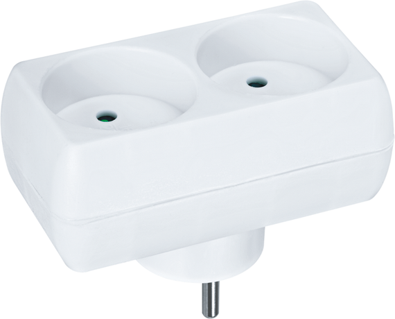 Тройник на 2 гнезда без заземления NAD-L-2X-C-WH (94671) - 17861 Navigator