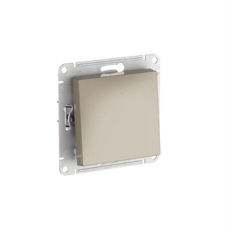 Выключатель AtlasDesign (сх. 1) 10AX с самовозвратом быстрозажим. клем. механизм шампань SE ATN000515S APC