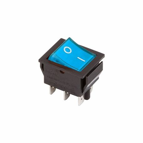 Выключатель клавишный 250В 15А (6с) ON-ON с подсветкой (RWB-506; SC-767) син. Rexant 36-2351 MEET