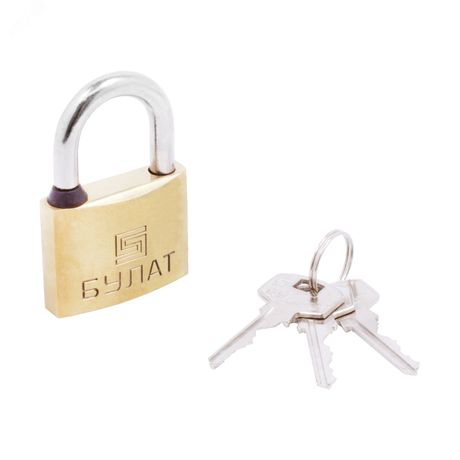 Замок навесной с цилиндровым механизмом секрета, БУЛАТ ВС 1140 золото - 13358 ПТК