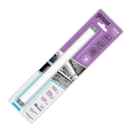 Светильник модульный линейный 3,5 Вт 350 Лм 4000К 300х25х9 мм IP20 модель F ADD дополнительный модуль Modul Gauss - 9022533235