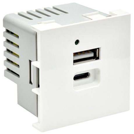 Розетка USB A+C 2 мод. РКЮ-25-40-П 5В 4.2А бел. PRIMER IEK PR-KK40D-RU-0-2-AC-K01