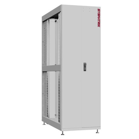 Шкаф серверный 45U 800х1070 передняя дверь: двустворчатая глухой металл IP51. задняя боковые панели: без. цвет: серый RAL7035 - NS 8145.7550 SYSMATRIX