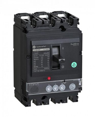 Выключатель автоматический SYSTEMEPACT CCB100 50кА 3P3D S2.2 100А рычаг SE SPC100N10022L3DF APC