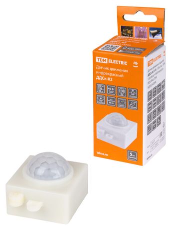 Датчик движения скрытый ДДСк-02 40Вт, 120с, 6м , 30Лк, 120(сбоку)+360(сверху)гр, IP20/IP44, | SQ0324-0046 TDM