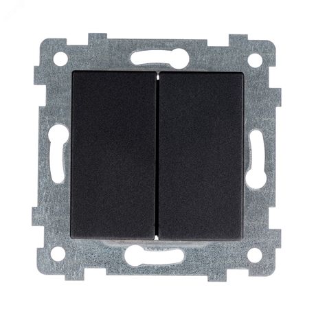Выключатель 2-кл. СП Аксиома С510-449 10А IP20 механизм антрацит Кунцево 121035