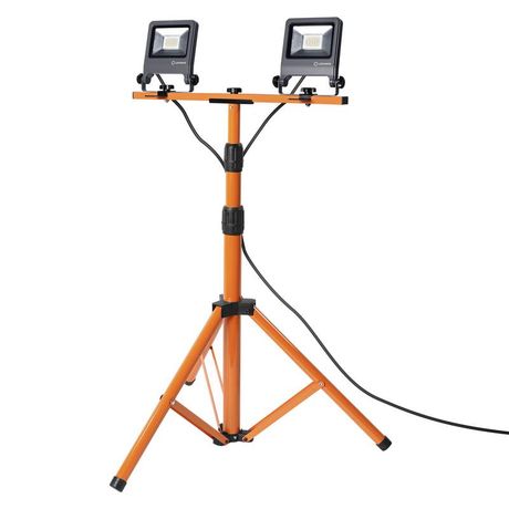 Прожектор светодиодный WORKLIGHT 2х20Вт 2х1700лм 4000К нейтр. бел. на телескопической треноге сер. LEDVANCE 4058075213913 Osram