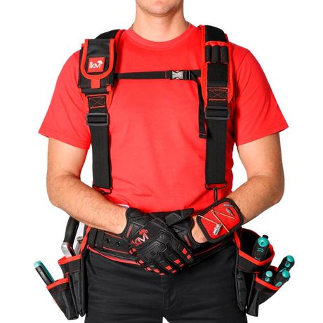 Пояс монтажный усиленный KM-BELTBAGSET-23 с подсумками; разгрузочн. ремнями и магнитным держателем КМ LO51642 КМ-Профиль