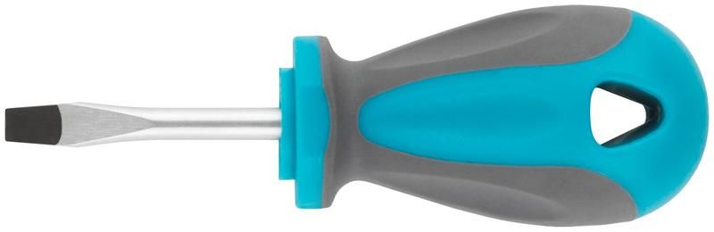 Отвертка CrV сталь прорезиненная ручка SL5х38мм MOS 53711М