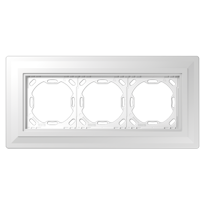 Монтажный адаптер для 3-ой рамки (без выступа на готовой стене) установки устройств и накладок серии LS990 в установочную коробку (для горизонтальной/вертикальной штукатурку или гипсокартон толщиной от 12,5 мм) Серия- LS ZERO Материал- термопласт Цвет- белый - PA983G125-0 JUNG