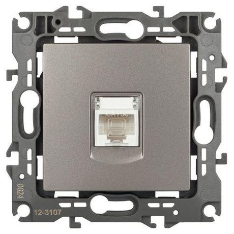 Розетка информационная Эра12 12-3107-16 RJ45 титан Эра Б0065716