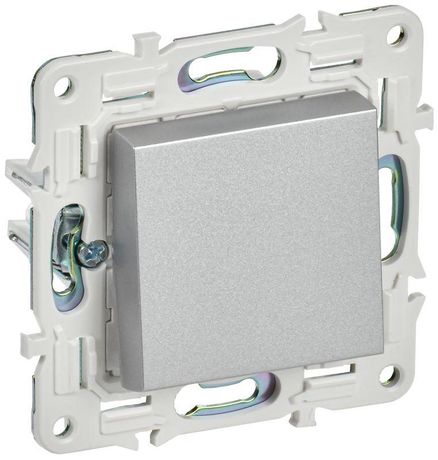 Выключатель кнопочный 1-кл. SKANDY 10А SK-V14S серебр. IEK SK-V17-0-10-K23