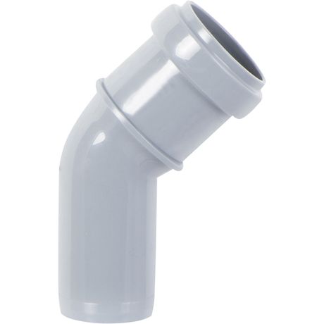 Отвод 32 45 град, для внутренней канализации, серый - 100345P PRO AQUA