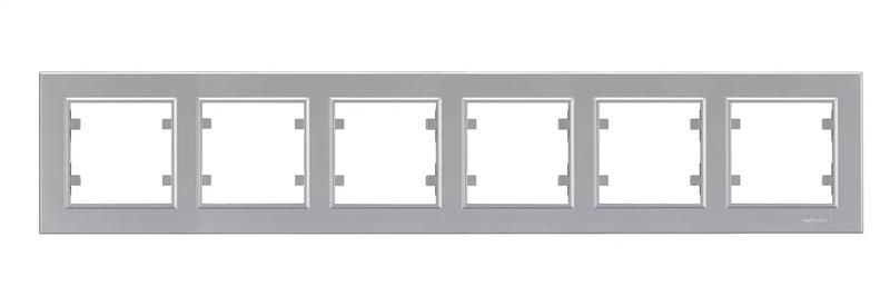 Рамка 6-м Karea горизонт. серебр. Makel 56065706