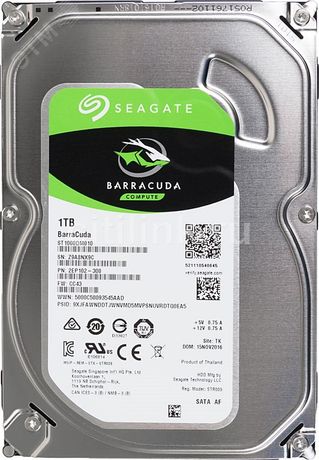 Жесткий диск 1Tb BarraCuda 3.5'', SATAIII, 7200 об/мин, 64 МБ - 1000416385 Seagate ST1000DM010