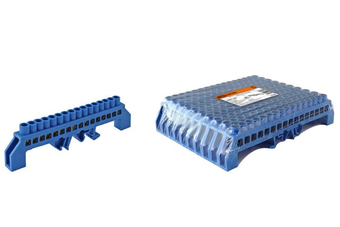 Шина "N" нулевая в изоляторе на DIN-рейку 8x12мм 16 групп | SQ0801-0081 TDM