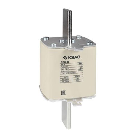 Вставка плавкая ППН 41 630А X3 габарит 4А УХЛ3 КЭАЗ 378682