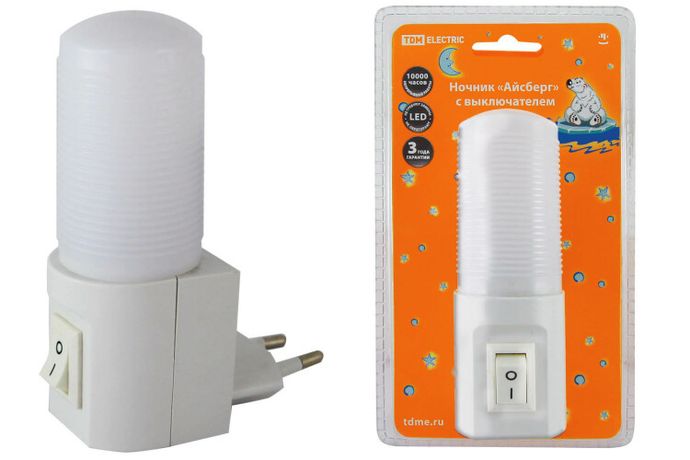 Ночник Айсберг 0,5Вт светодиодный белый | SQ0357-0015 TDM