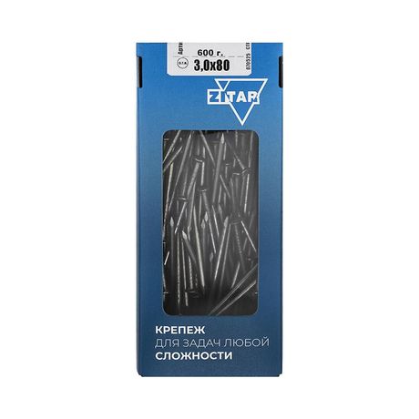 Гвоздь строительный 3х80 (уп.600г) Tech-Krep/Zitar 102006