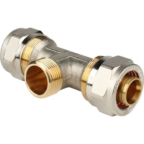 Тройник-переходник с наружной резьбой 3/4'х26 для металлопластиковых труб винтовой - SFS-0011-003426 STOUT RG008S9DJL4P9O