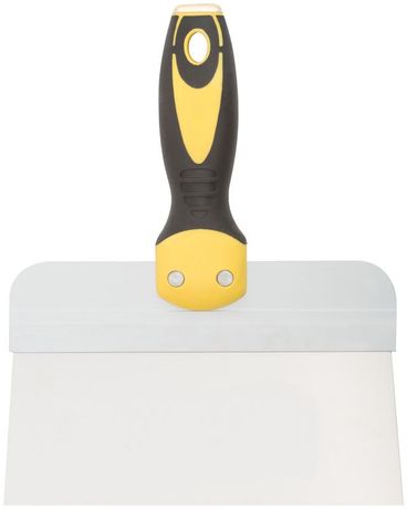 Шпатель фасадный нержавеющий Профи, прорезиненная ручка с метал.бойком, 200 мм - 06442 РОС