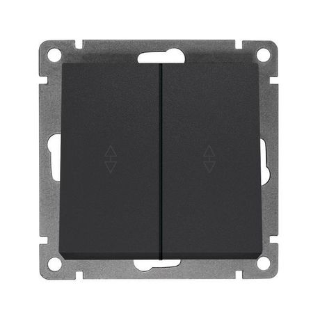 Переключатель проходной 2-кл. СП Афина 10А IP20 механизм графит UNIVersal A0026-Gr Союз