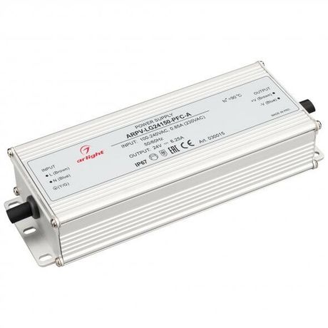 Блок питания ARPV-LG24150-PFC-A (24V, 6.25A, 150W) (ARL, IP67 Металл, 5 лет) | 030015 Arlight