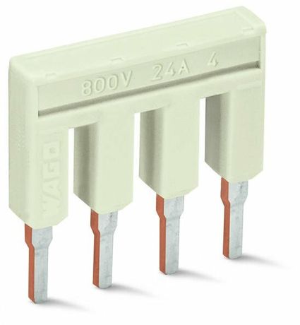 Перемычка BARS изолир. 9-контактн. номинал. ток 25А PUSH-IN TYPE свет. сер. WAGO 2002-409