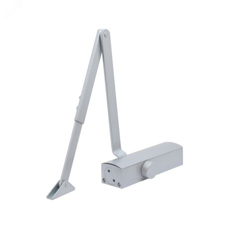 Доводчик дверной БУЛАТ PROFI ДД 802/3 А-S (40-90 кг) серебро, морозостойкий - 15008 ПТК