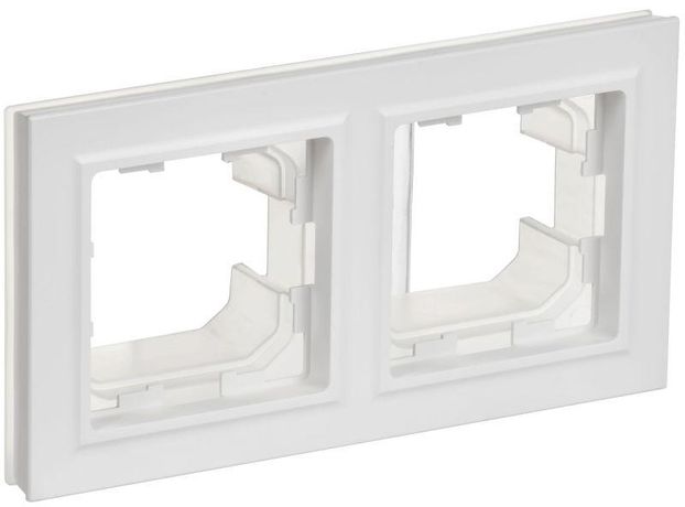 Рамка 2-м BRITE РУ-2-БрАБ-44 IP44 арктич. бел. IEK BR-M22-44-K91