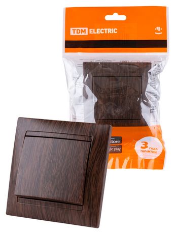 Перекрестный выключатель 1-кл. 10А венге "Лама" | SQ1815-0436 TDM