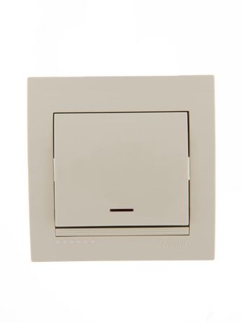 Выключатель 1-кл. СП Дери с подсветкой крем./крем. Lezard 702-0303-111