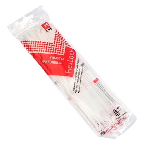Хомут P6.6 стандартный (б), 3.6x300 (50шт) FlexLock PROxima | plc-fl-ctsw-3.6x300-r EKF
