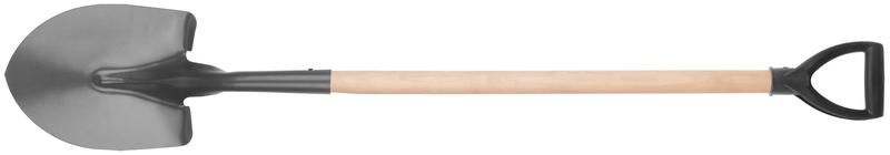 Лопата штыковая для сыпучих грузов "Американка" 230х280х1360мм деревянный черенок; V-ручкой КУРС 77208