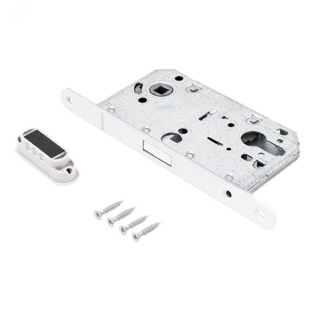 Замок врезной Аллюр АРТ ML 85-50 W белый ХЕДЕР без ц/м МАГНИТНЫЙ - 14127 ПТК