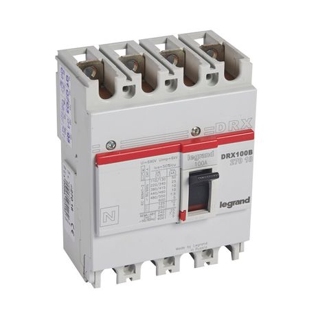 Выключатель автоматический 4п 100А 10кА DRX125 термомагнитн. расцеп. Leg 027018 Legrand