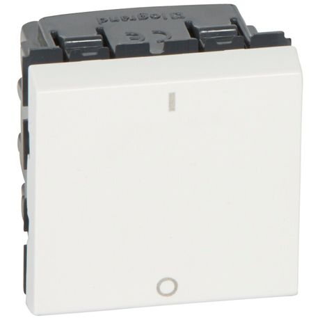 Выключатель 1-кл. 2п 2мод. СП Mosaic 20А IP31 16AX механизм бел. Leg 077050 Legrand
