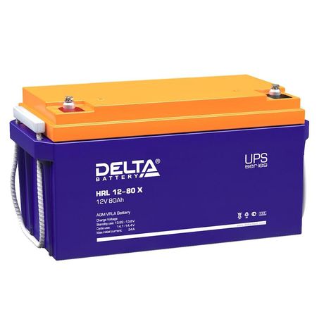 Аккумуляторная батарея проф.серии HRL 12-80 X 12В/80Ач | DELTA Х
