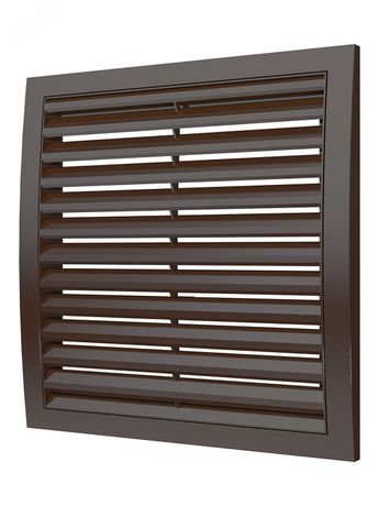 Решетка вентиляционная вытяжная наружная, из ASA пластика 150х150, цвет Коричневый - 1515РРН кор ЭРА 16940