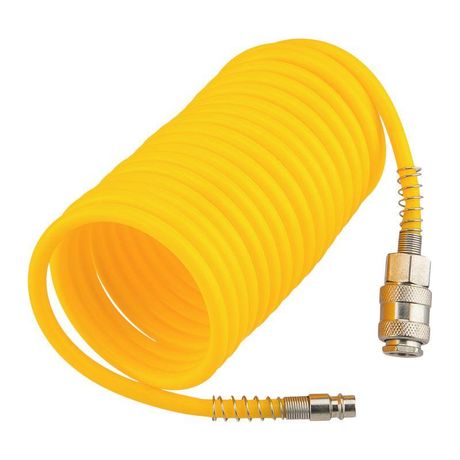 Шланг спиральный для компрессора, с быстросъемным соединением, 5м | KR-16-1171 KRANZ