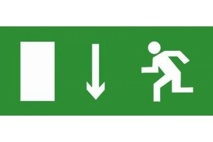 Эвакуационный знак ЭП09 Выход (левосторонний) 140x280 мм | 140280 TechnoLux