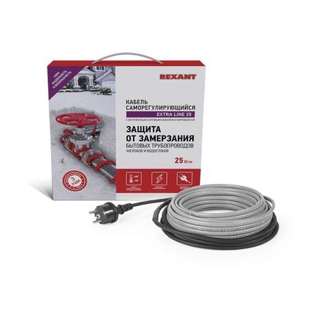 Саморегулируемый греющий кабель на трубу Extra Line 25MSR-PB 4M (4м/100Вт) | 51-0639 REXANT MEET