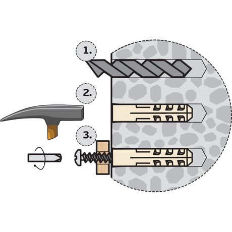 Дюбель нейлоновый PND-8L 8х65мм удлиненный (50шт) - 76082047 Европартнер