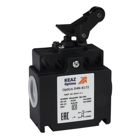 Выключатель концевой OptiLiS D4N-8172 рычаг роликовый вертикальное перемещение EN 50047 XCKT2127P16 | 365317 КЭАЗ