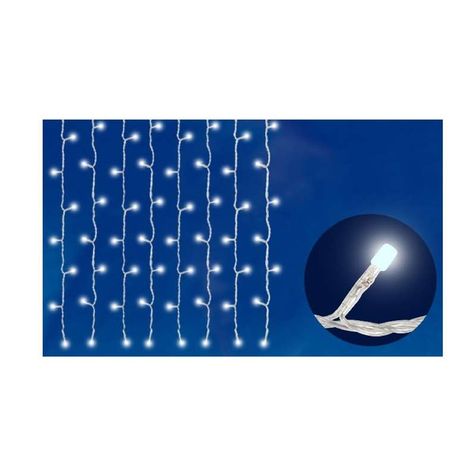 Занавес светодиодный с эффектом мерцания 1,5х1,5м Соединяемый 160 светодиодов Белый свет Провод ULD-C1515-160/TWK WHITE IP67 - UL-00001355 Uniel