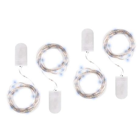 Комплект гирлянд декоративных, питание от ЭП DC-G05-20WS4, 4 шт., бел., 20 LED, 2xCR2032, IP20 ФАЗА 5048072